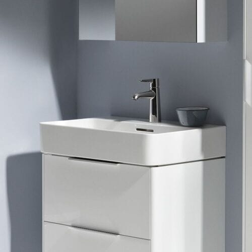 LAUFEN Val washbasin, submountable 65 x 42 cm with 1 tap hole, with overflow H8102840001041