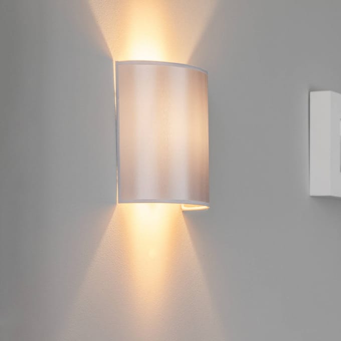 Euluna Wandlamp Satin van Atlas, zilver/goud