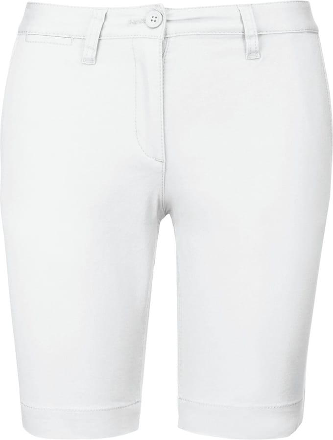 Kariban Dames chino bermudashorts K751 - White - 44 NL (46 FR)