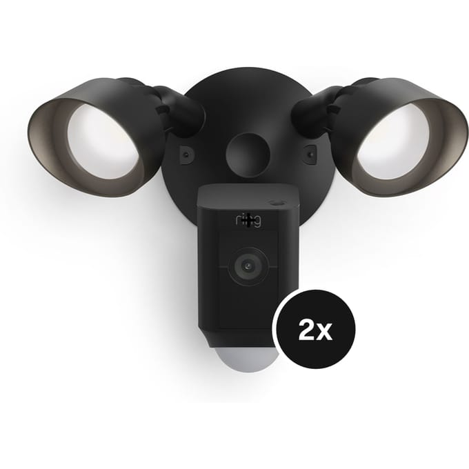 ring Floodlight Cam Wired Plus Black 8SF1P1-BEU0 IP Bewakingscamera WiFi 1920 x 1080 Pixel