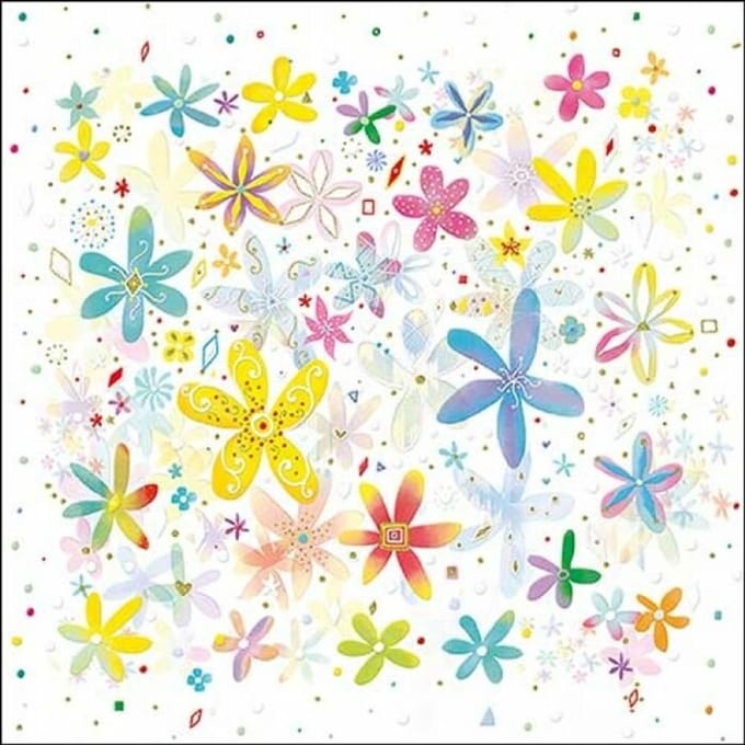 Lunch servetten Fancy Flowers - Ambiente - 33x33 cm