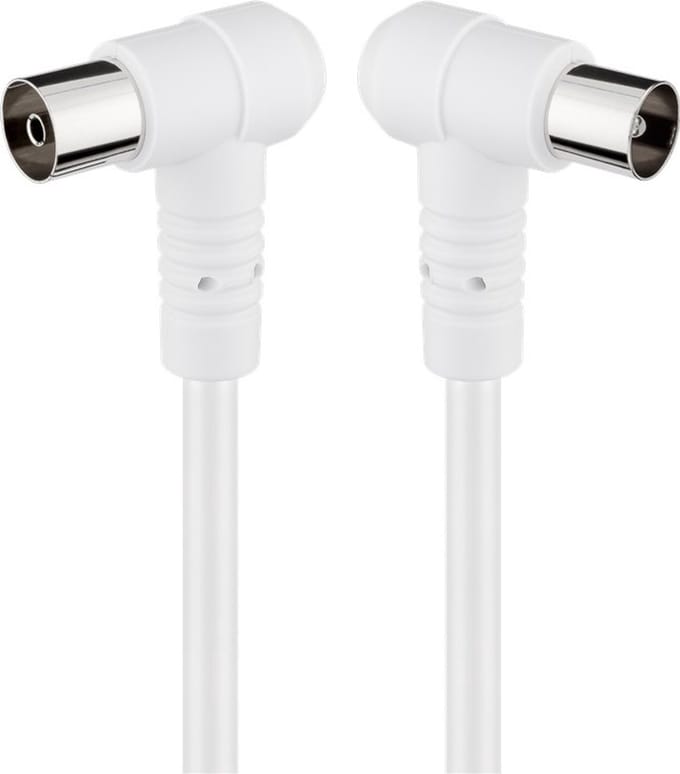 Pro Antenna cable angled 2x90° (IEC female/male) 80 dB - 5m