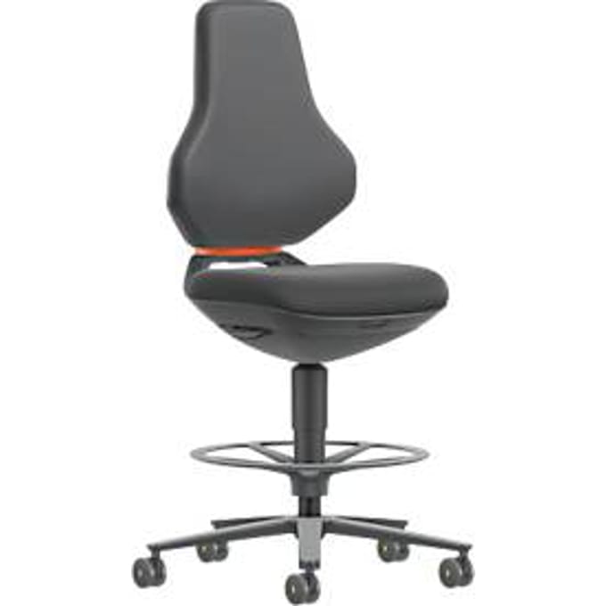 TEXON bureau- en laboratoriumdraaistoel met Supertec stoffering, ergonomisch, zithoogte 570-810 mm