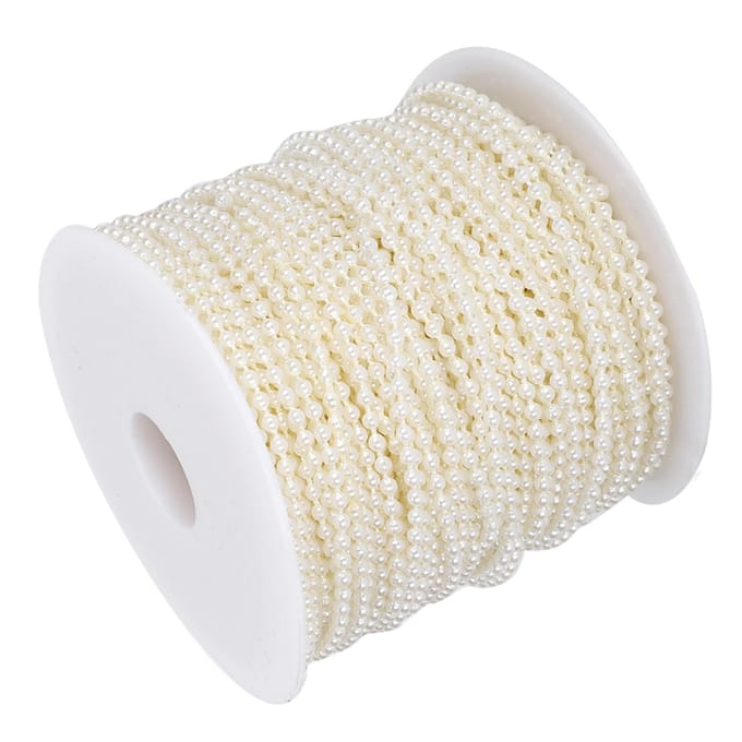 Imitatie Parel Kralenslinger Rond DIY Decoratie Knutsel Kledingaccessoires 3mm beige