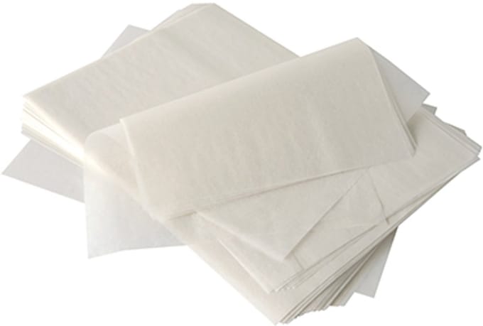 1000 Slagroom-afdekpapier 32 cm x 22 cm wit , Palmwas – Coating