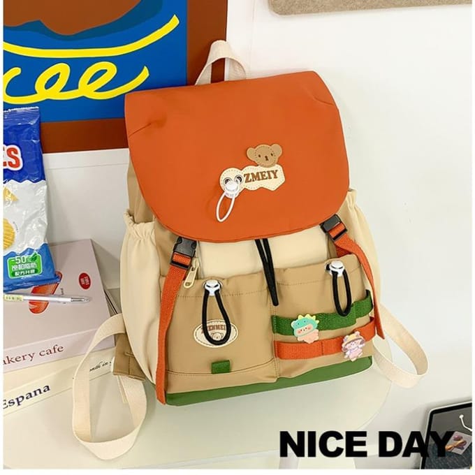 Sac à dos décontracté grande capacité pour l'école, mode collège, sac à dos polyvalent, léger, imperméable et résistant à l'usure. .