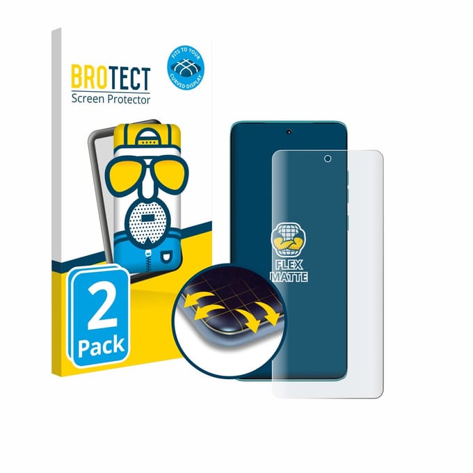 BROTECT - Screenprotector voor Motorola Edge 60 - Folie Beschermfolie matte volledig dekking 2 Stuks