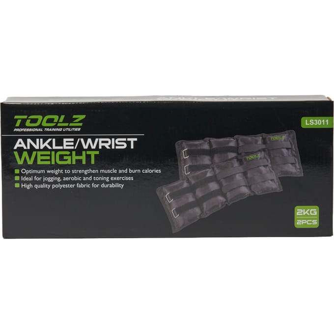 TOOLZ Wrist/Ankle Weight 2kg-2pcs Gewichtsmanchetten-Zwart