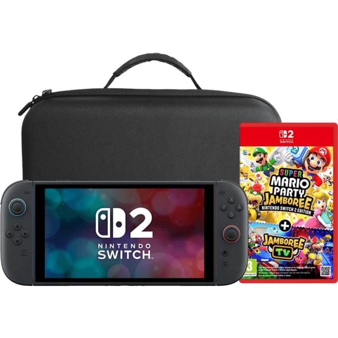 Nintendo Switch 2 + Super Mario Party Jamboree + BlueBuilt Travelcase XL