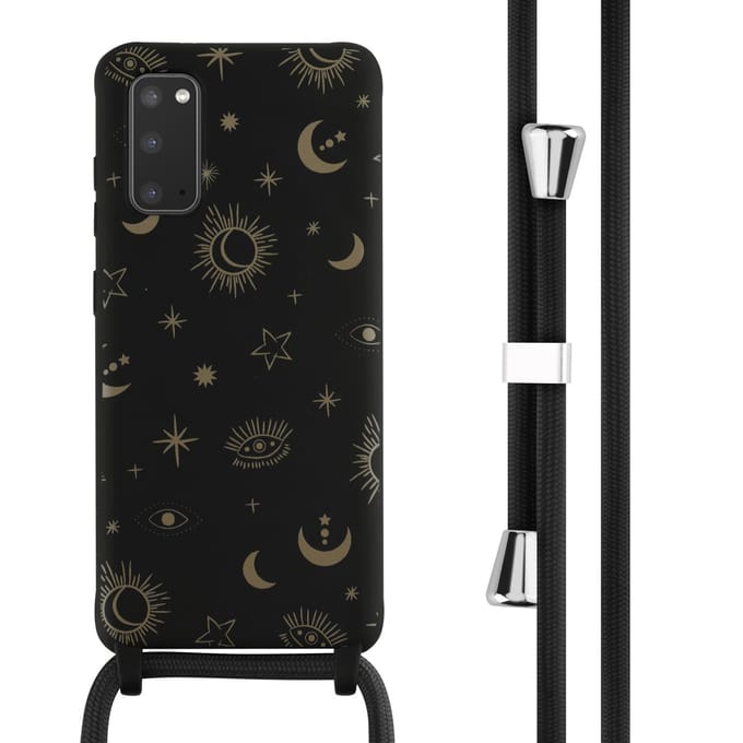imoshion Siliconen design hoesje met koord voor de Samsung Galaxy S20 - Sky Black
