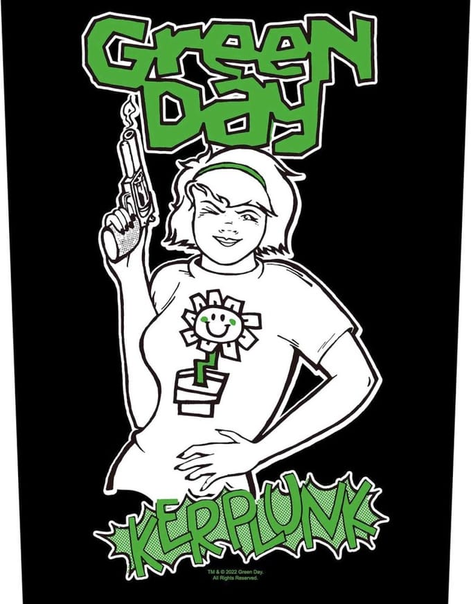 Green Day - Kerplunk Rugpatch - Zwart