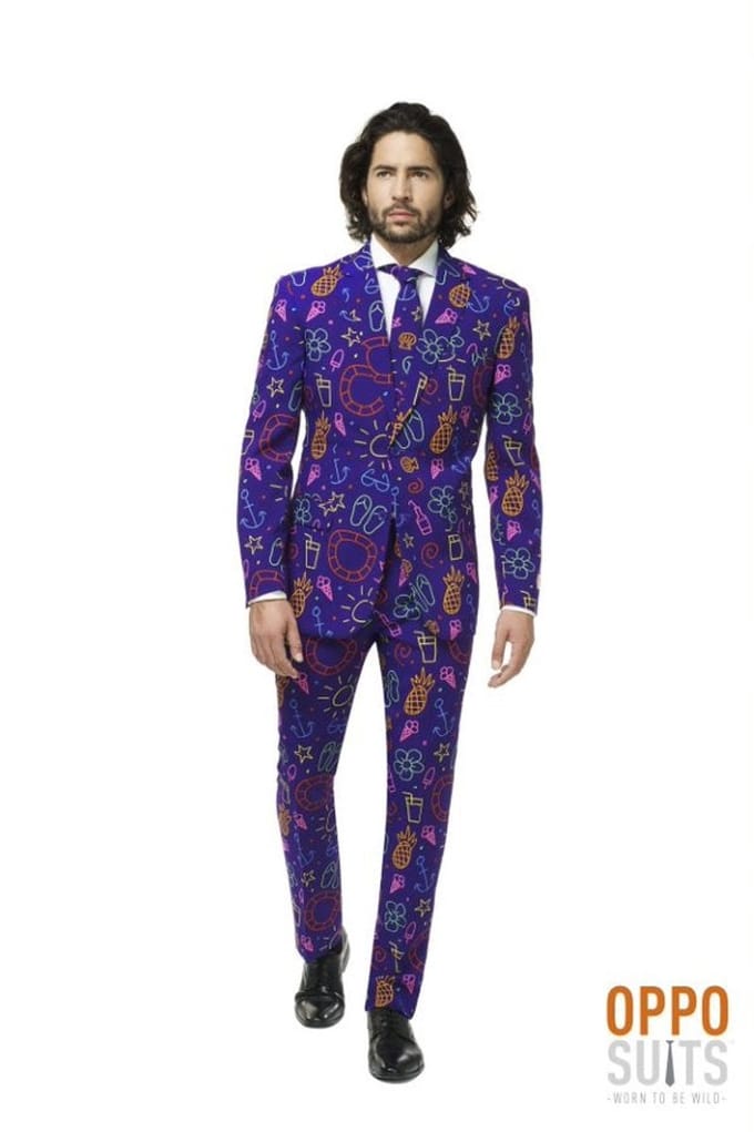 OppoSuits Doodle Dude - Mannen Kostuum - Gekleurd - Feest - Maat 52