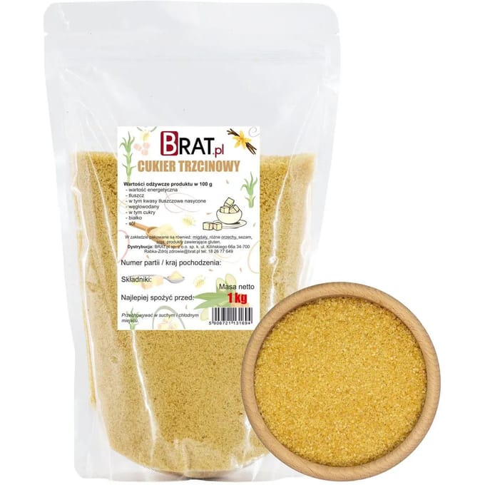 BRAT Premium – Rietsuiker – Natuurlijk – Ongeraffineerd – 1 kg