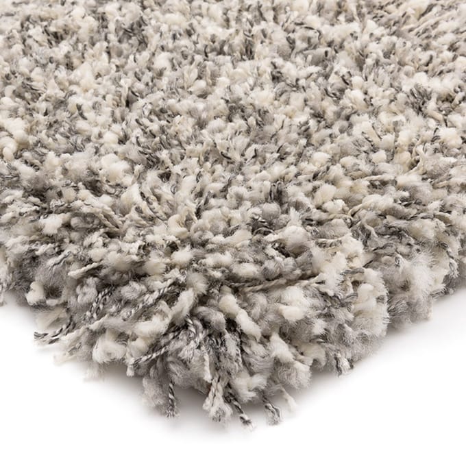 Hoogpolige loper - Shaggy Prime wit/zilver 80x230