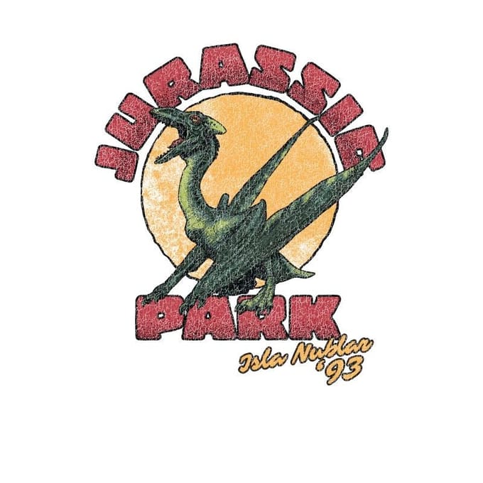 Jurassic Park Winged Threat Unisex T-Shirt - Wit - XXL