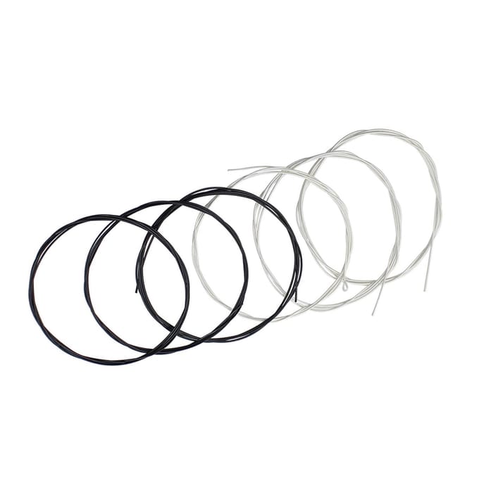 Set van 6 stuks (.028 .043) Klassieke gitaarsnaren Nylon Twee kleuren Normale spanning white
