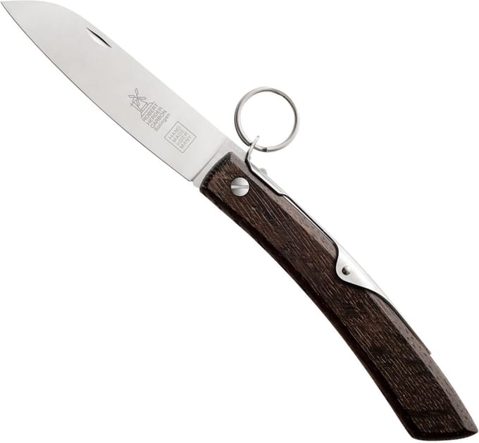 Robert Herder IBEX – Zakmes – Inklapbaar – Lemmet 100 mm – Carbonstaal – Heft Gerookt Eikenhout