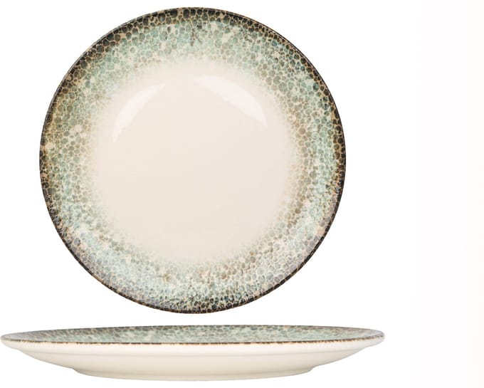 Kütahya Porselen Dinerbord - Rust Green - Porselein - 30 cm - set van 6