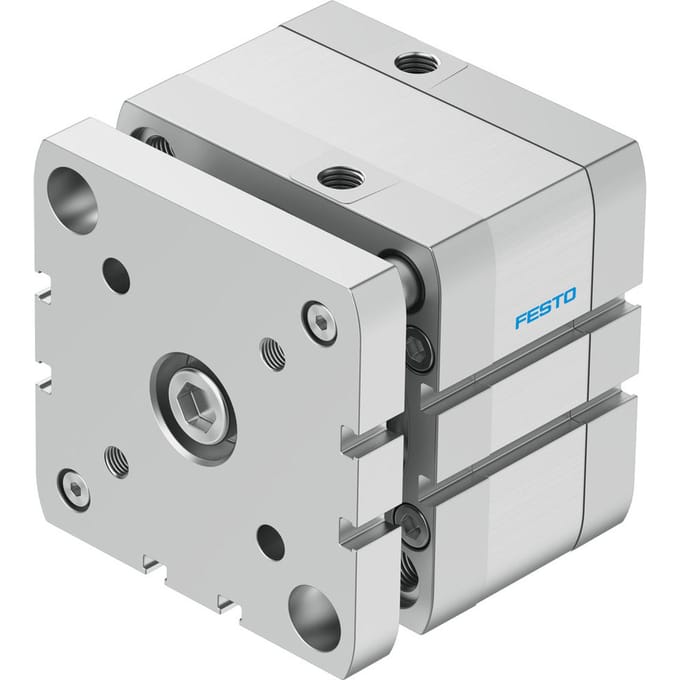 Festo Compacte Cilinder 80mm Boring 10mm Slag ISO 21287 Dubbelwerkend - 574058 - P2DRU