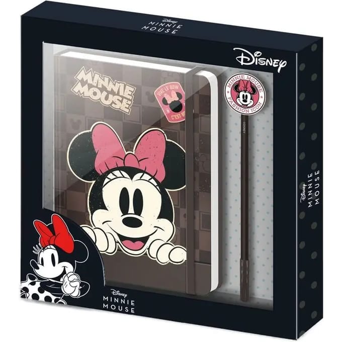 Karactermania - Disney - Minnie Mouse - Geschenkdoos met Dagboek - Notitieboek - Planner - Schetsboek