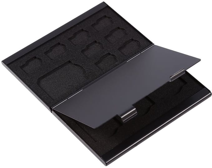 Dailygoods - Premium Aluminium TF Kaarthouder voor Micro SD Geheugenkaarten