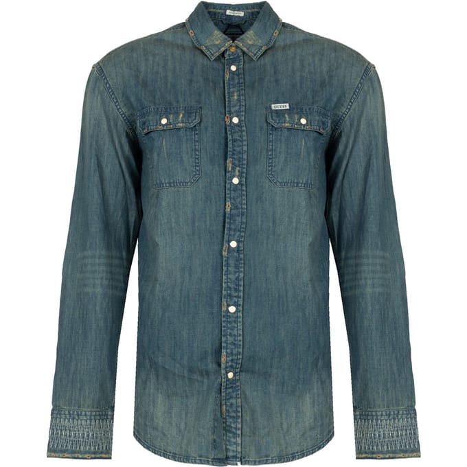 Guess overhemd Mannen blauw