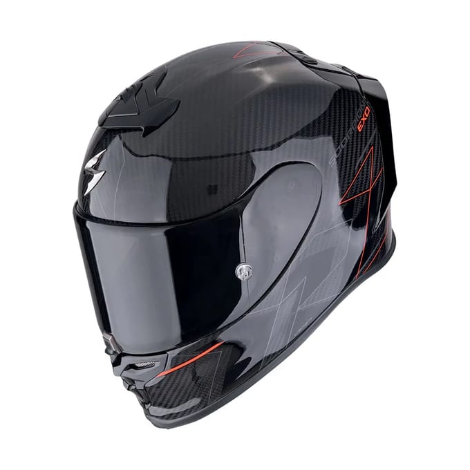 Scorpion EXO-R1 Evo Carbon Air Cynergy Zwart Rood Integraalhelm - Helm
