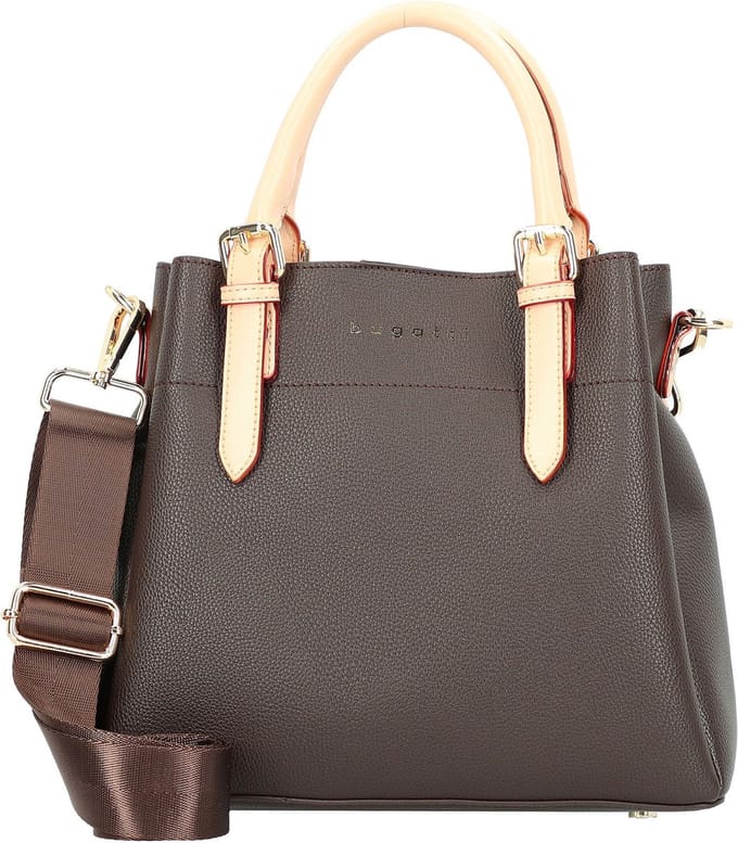 bugatti Handtas Schoudertas Ella Top Handle Darkbrown Bruine