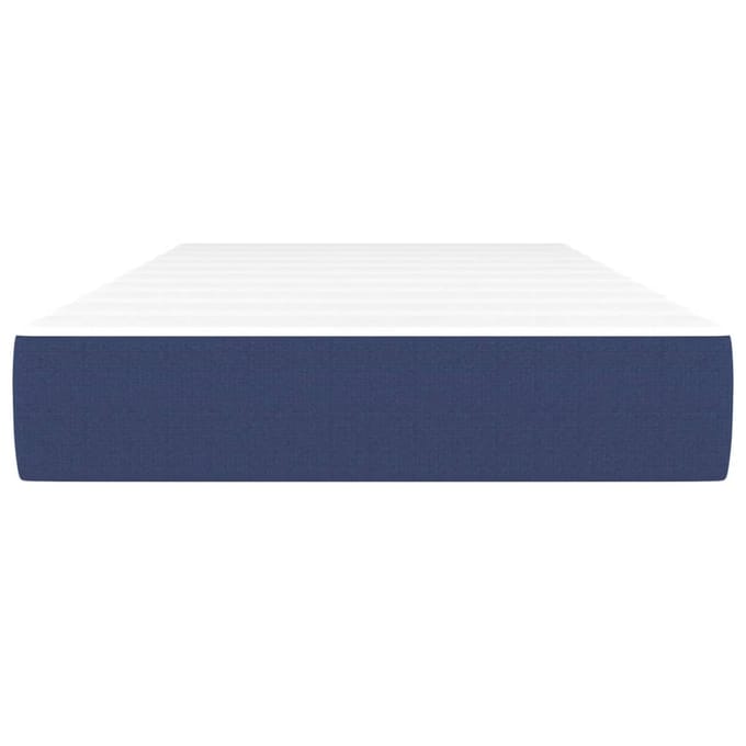 vidaXL - Pocketveringmatras - medium - 90x200x20 - cm - stof - blauw