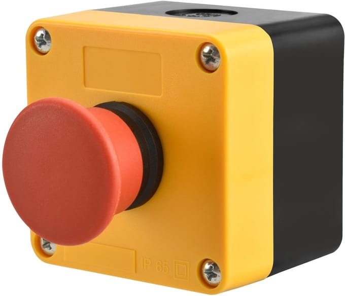 Store_8 - Momentary Emergency Stop Switch - Veiligheidsschakelaar - Weerbestendig - Rood - Push Button - 660V 10A - Geschikt voor industriële toepa...