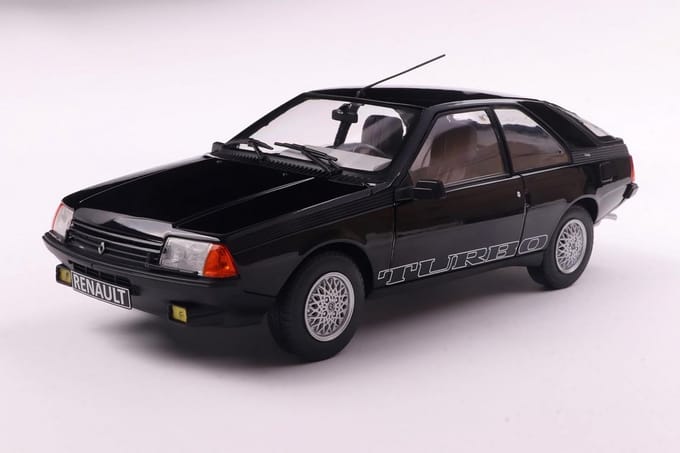 Schaalmodel 1:18 Renault Fuego Turbo Zwart Diecast Modelauto