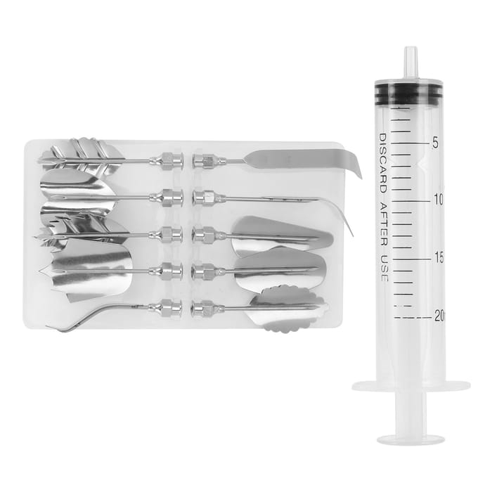 Moule à Douilles Seringue à Gâteau Décoration Gâteau Pudding Glaçage Douille Crème Seringue Outil Set gray