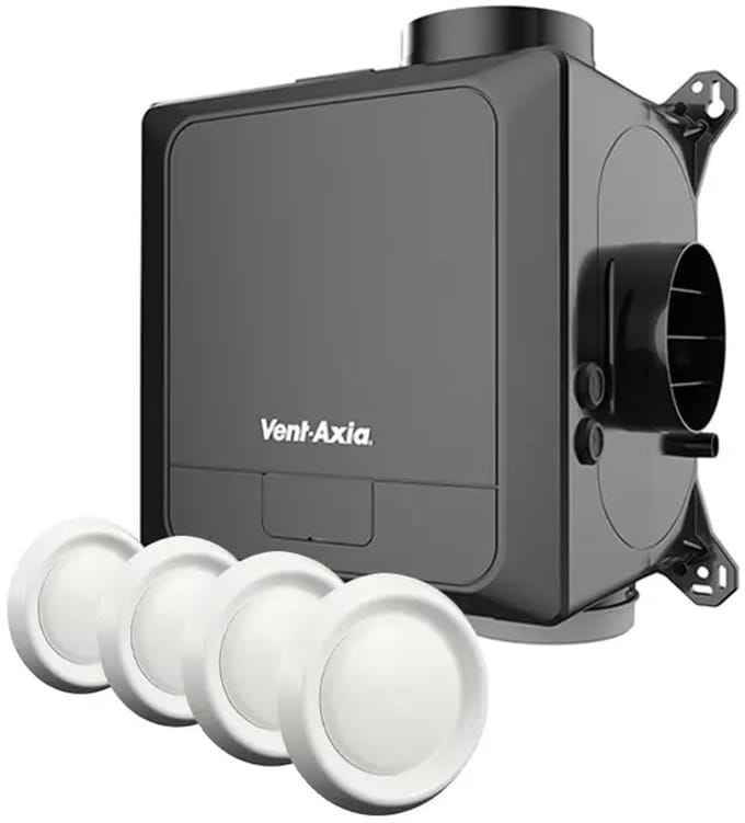 Vent-Axia Multihome EEP basis 368m³/h - vochtsensor en eurostekker + 4 ventielen