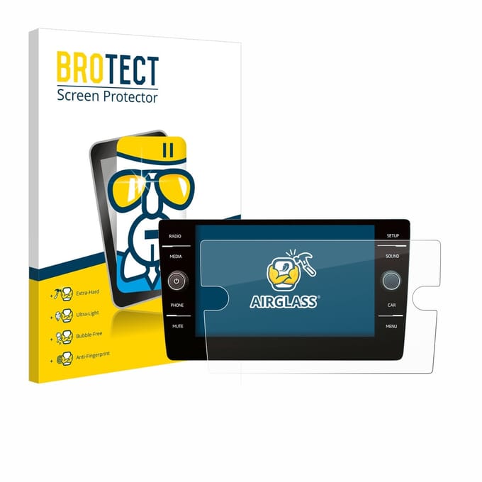 Screenprotector voor Volkswagen Golf 7 2019 Discover Media 8" Beschermglas transparant