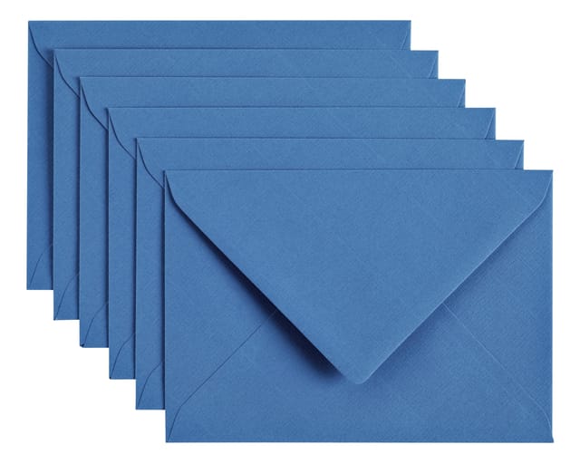 Papicolor Envelop C6 royal blauw 105gr-CV 6 st 302972 - 114x162 mm