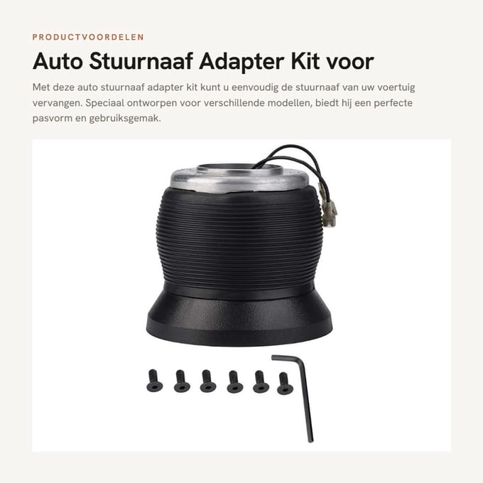 Dailygoods - Auto Stuurnaaf Adapter Kit voor Diverse Modellen