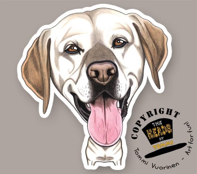 Magneet Hond Labrador Retriever Blond