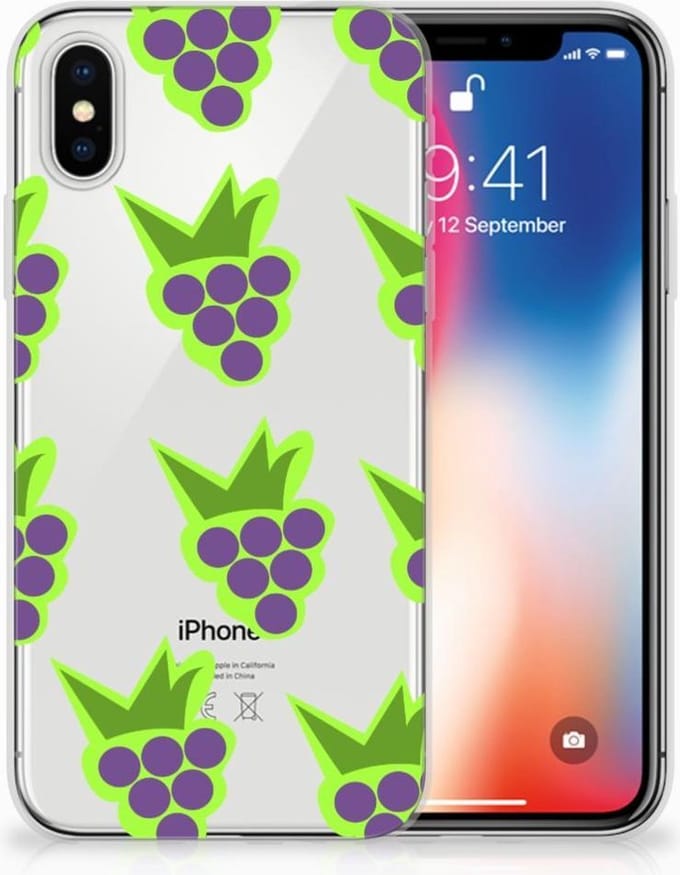 Apple iPhone X | Xs Siliconen Case Druiven