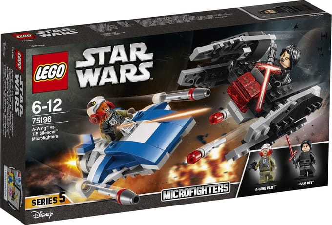 LEGO Star Wars A-wing vs. TIE Silencer microfighters 75196