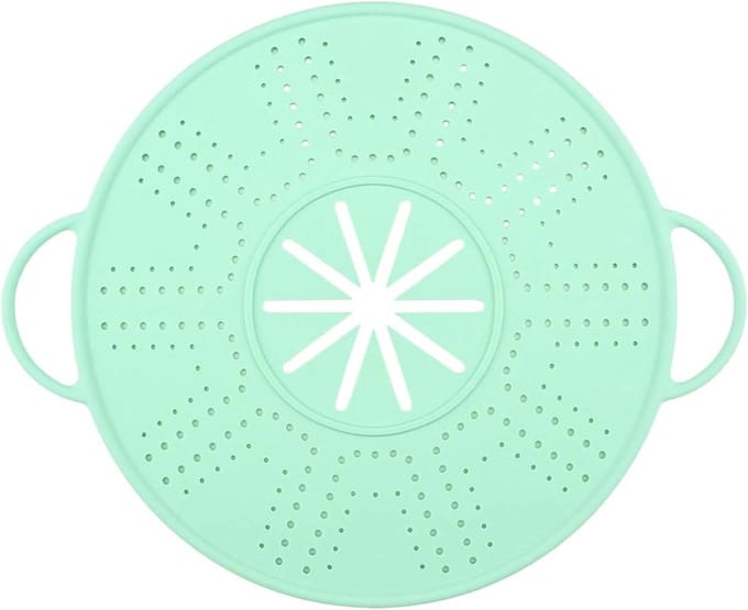 Siliconen Spatscherm - Bakolie Afdekking - Schoon Koken - Vouwbaar Ontwerp - 35x30cm - Groen