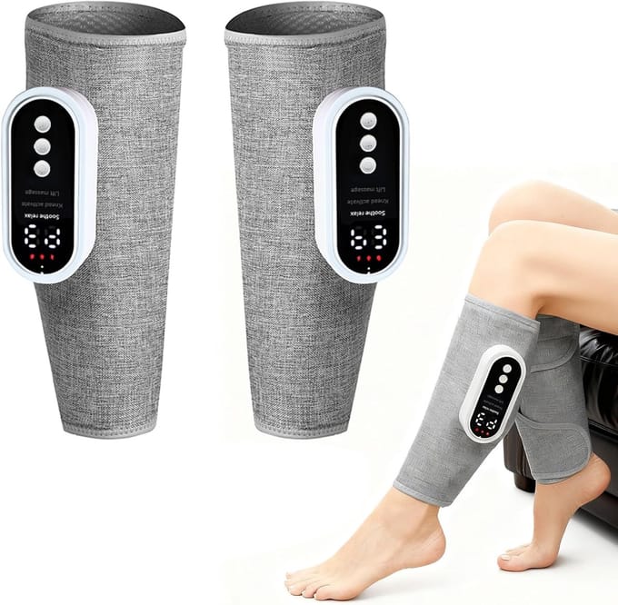 Been Massager - Kuit Massage - Spierherstel Bevorderen - Dubbele Been Massage - 2 Stuks - Grijs