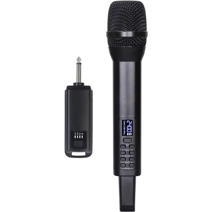 Draadloos Microfoonsysteem met Handmicrofoon Professionele Dynamische Microfoons voor Thuisbioscopen 1 Receiver and 1 Microphone