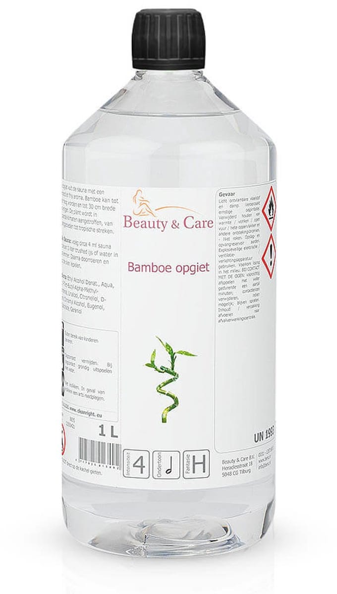 Bamboe sauna opgiet - Beauty & Care - 1 L. new