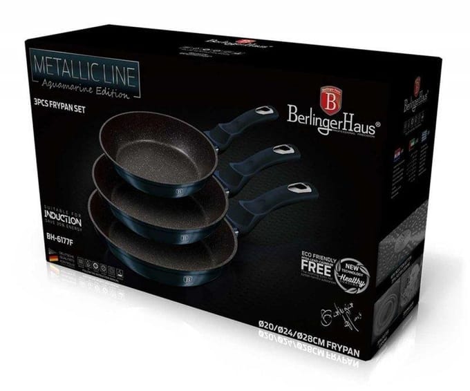 Berlinger Haus BH-6177NF - Pannenset - 3 delig - Aquamarine Edition