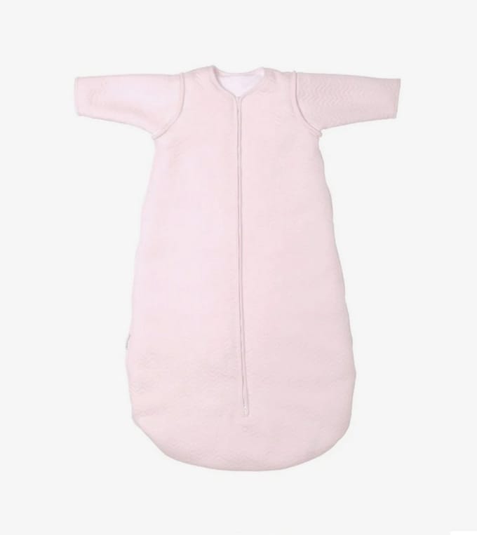Baby Poetree Slaapzak 90cm Chevron Light Pink (afritsbare mouw)