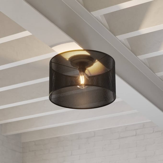 EGLO Manby Plafondlamp - E27 - Ø 45 cm - Zwart - Staal