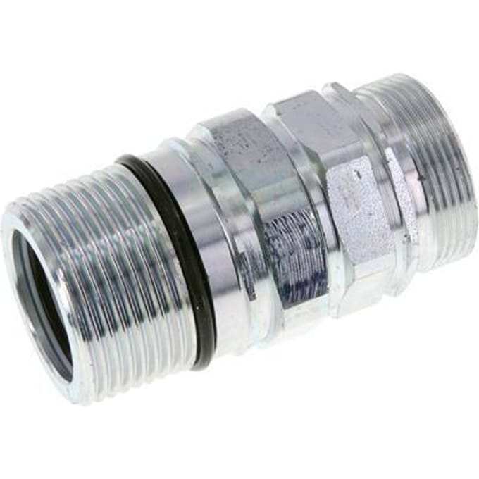 Stalen DN 25 Hydraulische Koppeling Snelkoppeling 35 mm L Knelring ISO 8434-1 D M48 x 3