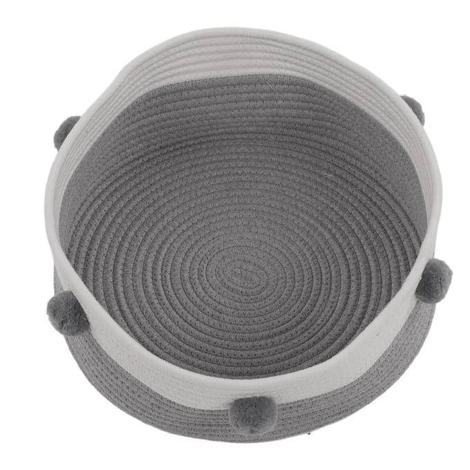 Katoenen Touw Geweven Kattenbed 4 Seizoenen Universeel Kras- en Bijtbestendig Kattenbed Mand gray
