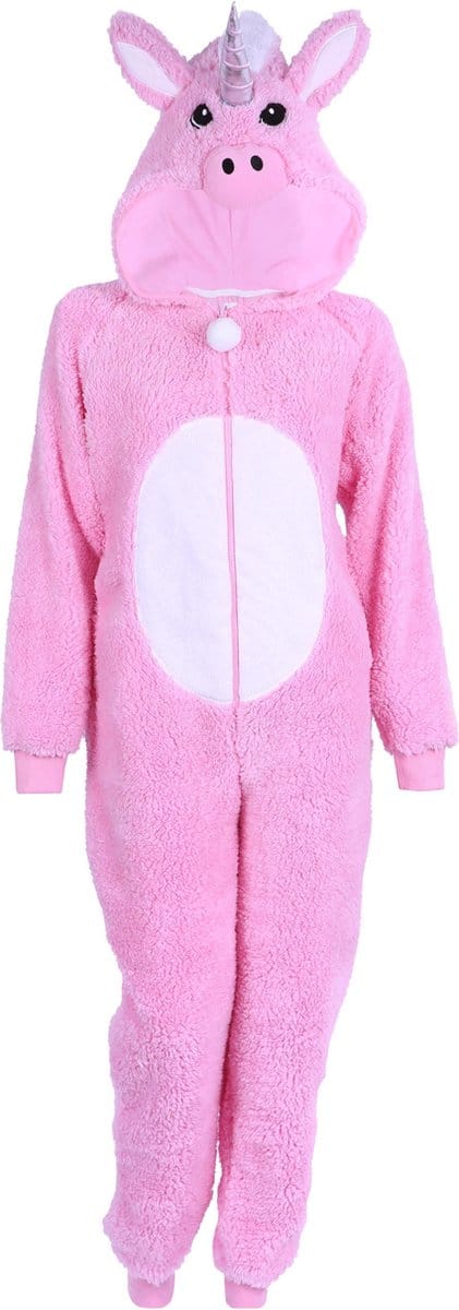 Roze onesie-pyjama - Eenhoorn XXS