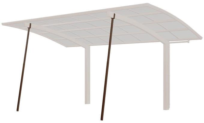 Ximax - 77005 - Carport accessoires steunpaal standaard mat bruin